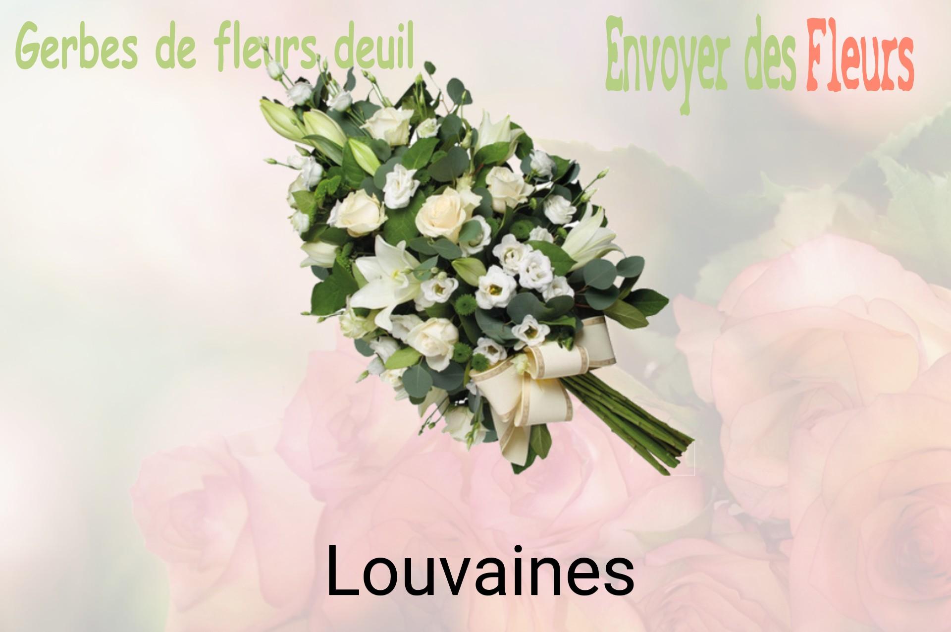 Gerbe de fleurs de deuil livrée à Louvaines
